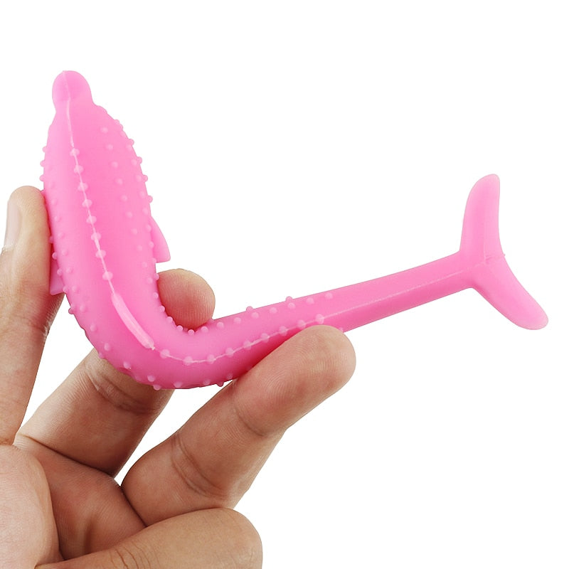 Soft Silicone Mint Fish Cat Toy