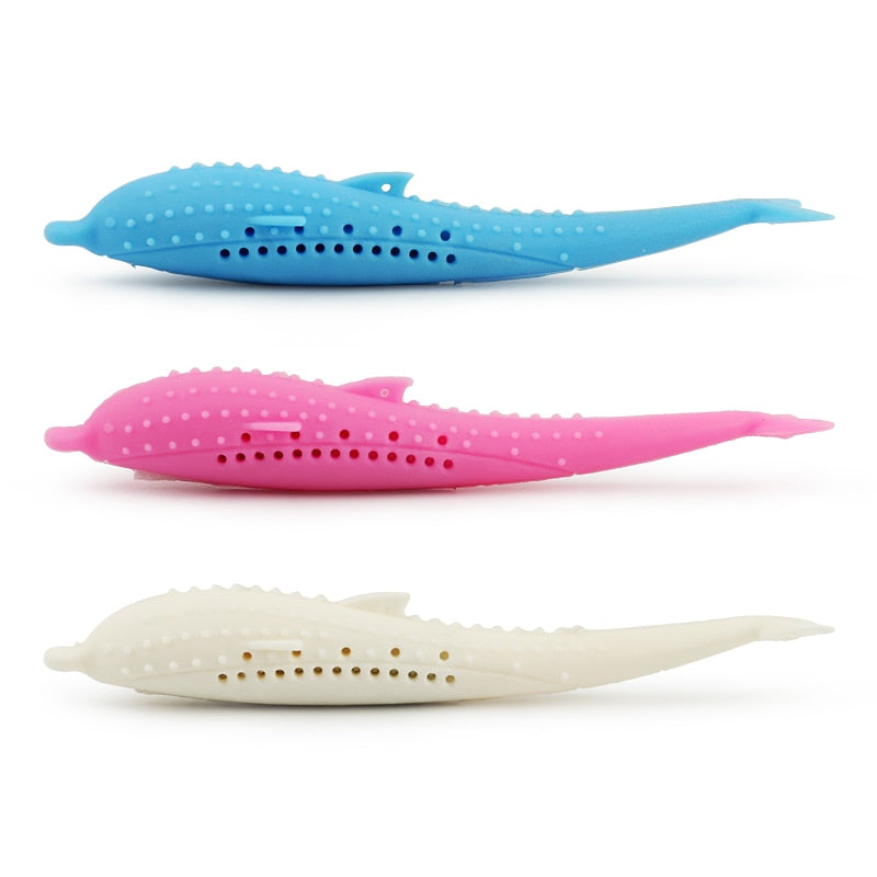 Soft Silicone Mint Fish Cat Toy