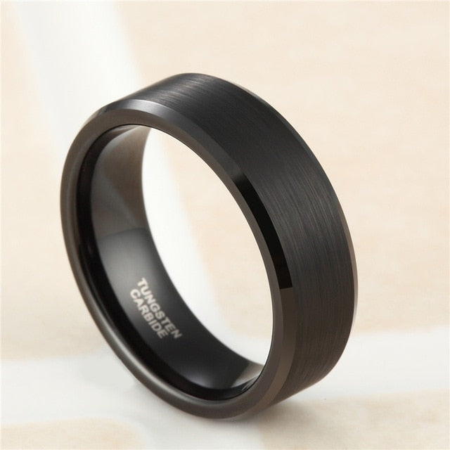 Black Tungsten Carbide Ring Men