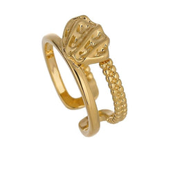 Fashion Shell Metal Opening Ring